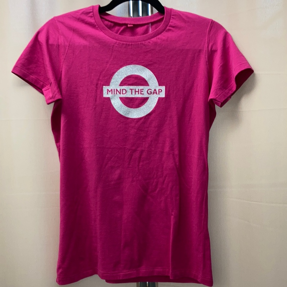 Bright Pink “Mind the Gap” t-shirt